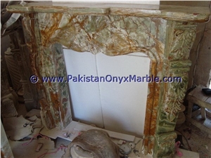 New Products Superior Quality Multi Green Onyx Fireplaces