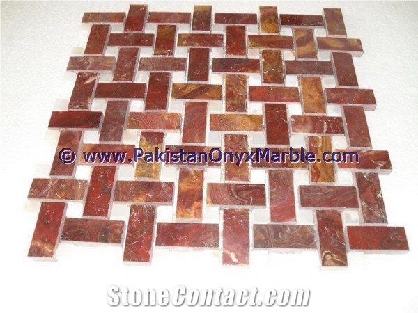 New Quality 2017 Multi Red Onyx Mosaic Tiles Collections