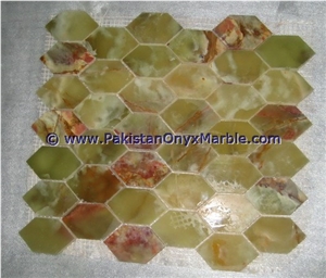 Pakistan Standard Dark Green Onyx Mosaic Tiles Collection