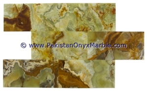 Professional Factory Made Multi Green Onyx Mosaic Tiles Collections