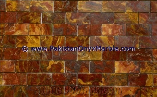 Stylish 2017 New Model Multi Red Onyx Mosaic Tiles Collections