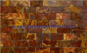 Stylish 2017 New Model Multi Red Onyx Mosaic Tiles Collections
