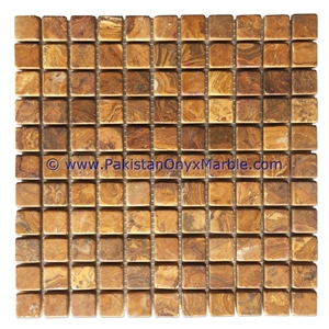 Unique Design Brown Golden Onyx Mosaic Tiles Collections