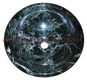 Wholesale Hand Painted Black Zebra Marble Sinks and Basins