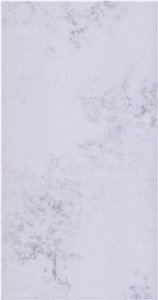 Bianco Carrara Marble Look Quartz Stone Slab (Big Pattern) for Kitchen and Vanity, Quartz Carrara