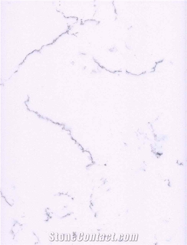 Carrara Marble Look Quartz Slab (Vein) for Kitchen and Vanity