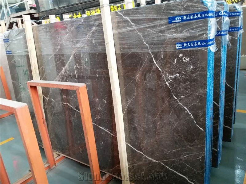 Brown Marble Slabs Natural Stone Italy Grey/Herms Grey/Chinese Grey Marble Slabs Wall Covering Tiles Hotel Project