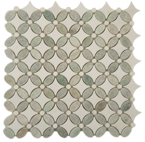 Flower Design Marble Mosaics Tiles 12x12" Interior Wall/Floor Tiles