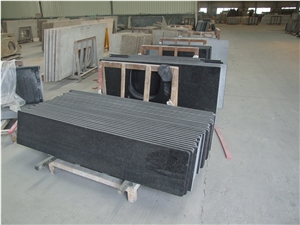 Angola Black Granite Polished Countertops China