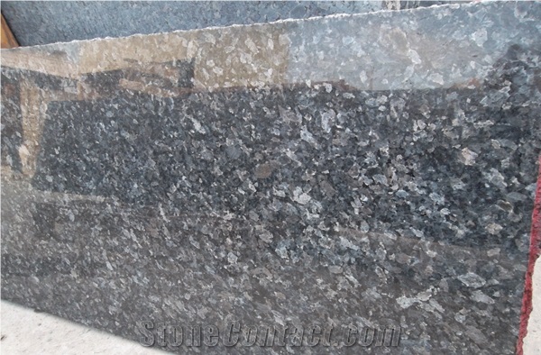 Brown Pearl Granite Polished Half Slabs, Norway Blue Granite