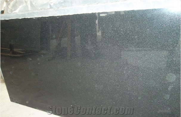 Hebei Black Granite Polished Half Slabs,Tiles