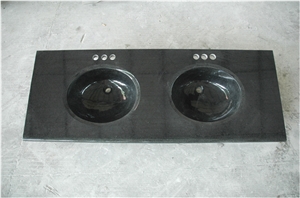 Shanxi Black Granite Integrated Bathroom Vanity Tops
