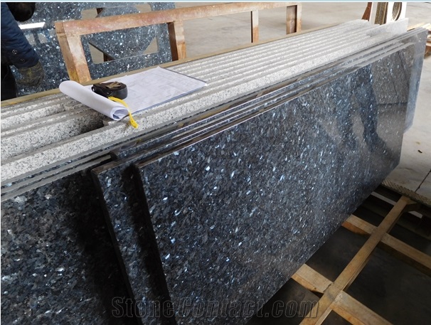 The Blue Pearl Granite Polished Kitchen Countertop