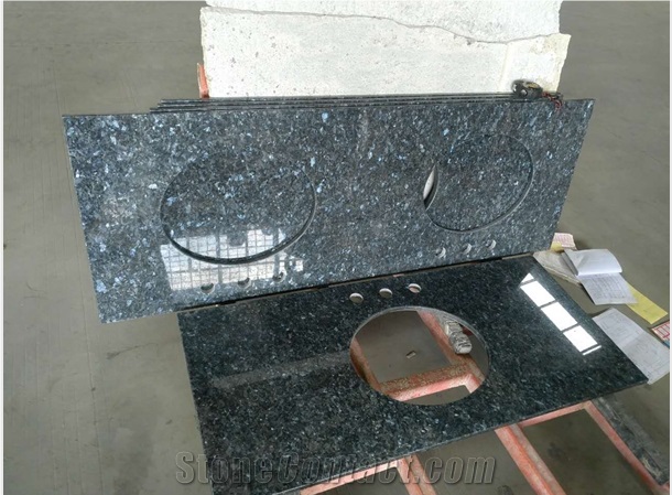 The Blue Pearl Granite Polished Kitchen Countertop
