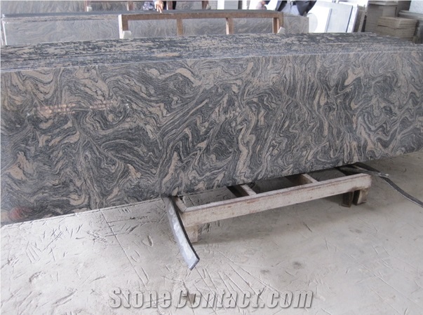 The Waves Of Sand Granite Polished Kitchen Countertops