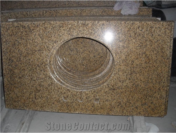 Vietnam Yellow Granite Polished Bath Countertops,Vanity Top