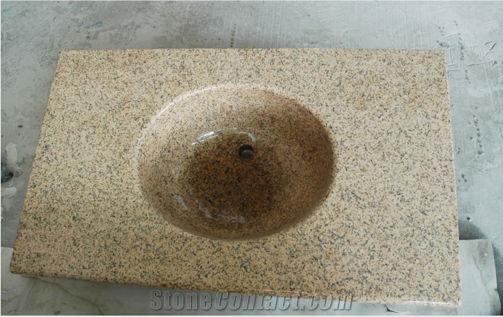 Vietnam Yellow Granite Sinks,Pedestal Basin
