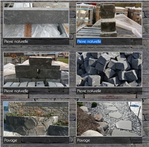 Basalt Cobbles, Cube Stone, Pavers