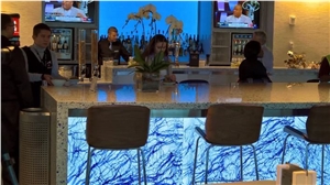Quartz Bar Top - Seattle Airport Delta Sky Lounge Project