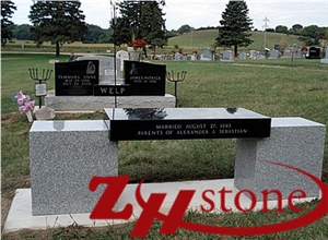 Cheap Price Bench Style Polished Georgia Gray/ G603/ Absolute Black/ Shanxi Black Granite/ Tombstone Design/ Tombstone Design/ Western Style Monuments/ Monument Design/ Single Monuments/ Gravestone