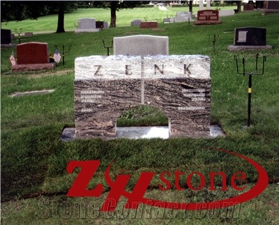 Good Quality Cheap Price Fan Design Jet Black/ Absolute Black/ Shanxi Black Granite Tombstone Design/ Western Style Monuments/ Upright Monuments/ Headstone/ Monumen Design