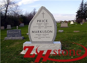 Good Quality Cheap Price Tear Drop Georgia Grey/ Sesame White/ G603 Granite Monument Design/ Western Style Tombstones/ Cemetery Tombstones/ Gravestone/ Custom Monuments