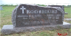 Good Quality Typical Wing Design Sesame White/ G603 Granite Western Style Monuments/ Double Monuments/ Headstones/ Monument Design/ Western Style Tombstones