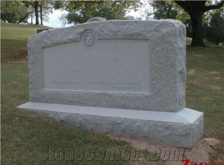 Hand Craft Oval Top Sesame White/ G603/ Georgia Gray Granite Tombstone Design/ Western Style Monuments/ Upright Monuments/ Headstones/ Monument Design