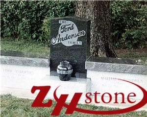 Own Factory Cheap Price Serp Top with Bench Impala Black/ Dark Gray/ G654 Granite Tombstone Design/ Western Style Monuments/ Headstones/ Monument Design/ Western Style Tombstones