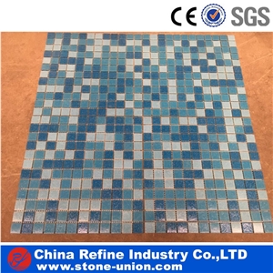 Blue Swimming Pool Mosaic Tiles , Paving Tiles , Popular Cheap Mosaic Flooring and Wall Paving