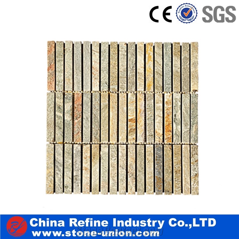 China Multicolor Slate Chipped Mosaic,Wall Mosaic