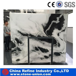 China Panda Polished White Marble Tile & Slab ,Panda White Marble Wall/Floor Covering Tiles