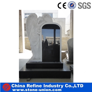 Granite Monument with Angel , Western Style Gravestone , Cheap Hesdstone Wholesale