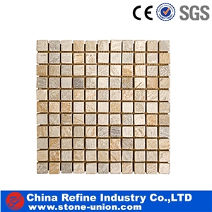 High Quality Beige Slate Mosaic for Inside or Outside Decoration