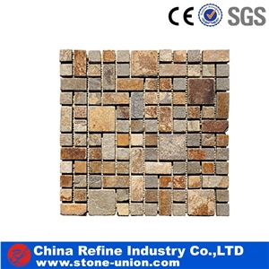High Quality Slate Tumbled Mosaic for Inside or Outside Decoration