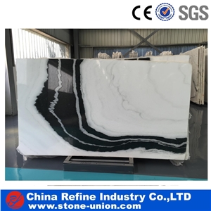 Honed Panda White Marble Tiles Slabs/Marble Wall Covering Tiles/Floor Covering Tiles