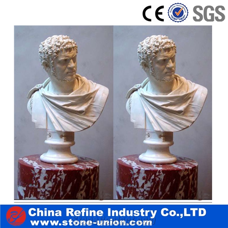 Marble Bust Of a Man , Marble Statue Busts ,Marble Busts for Sale , Marble Bust Stone Head Portraits Sculpture