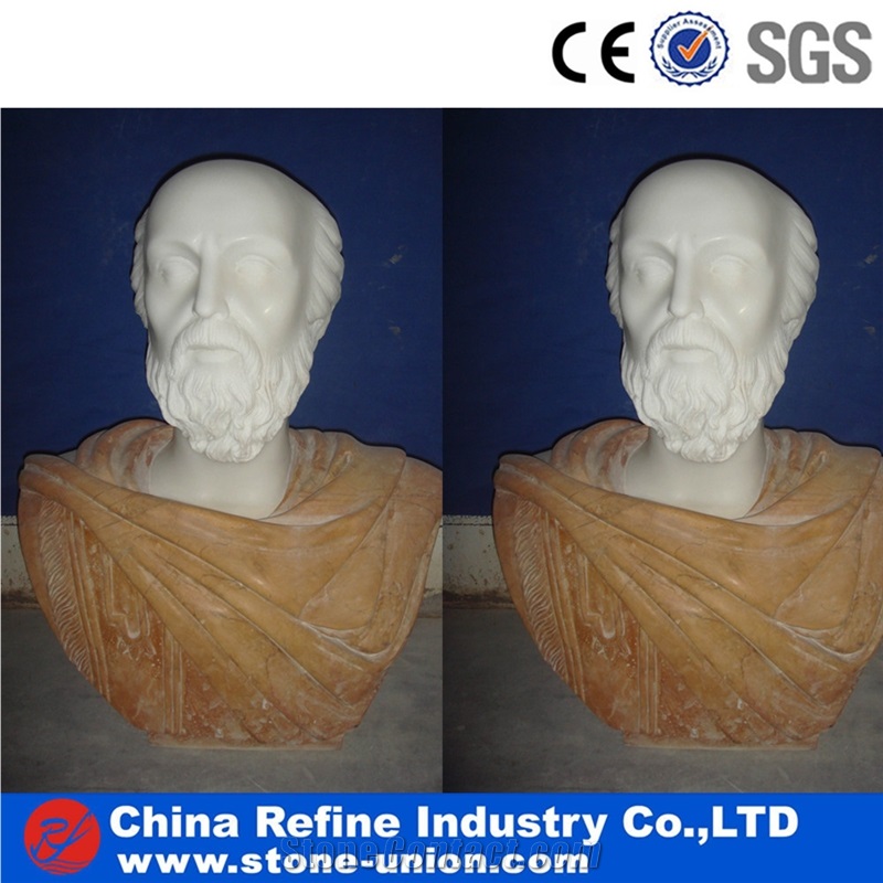 Marble Bust Of a Man , Marble Statue Busts ,Marble Busts for Sale , Marble Bust Stone Head Portraits Sculpture