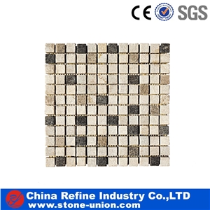 Multicolor Natural Slate Mosaic,Split Stone Mosaic Patterns, China Beige Slate Mosaic Patterns