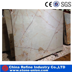 Natural Translucent Onyx Golden Veins Onyx Tile & Slab, Pure White Onyx Floor Tile Wall Covering