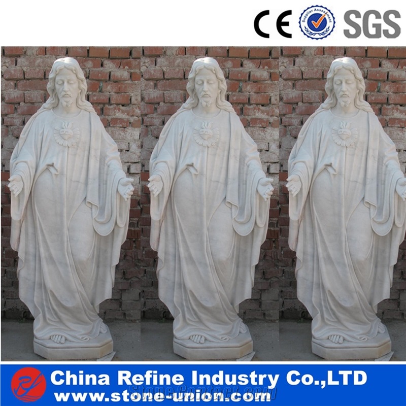 Outdoor Life-Size White Marble Jesus Christ Statue ,Christ the Redeemer Statue , Jesus Statue