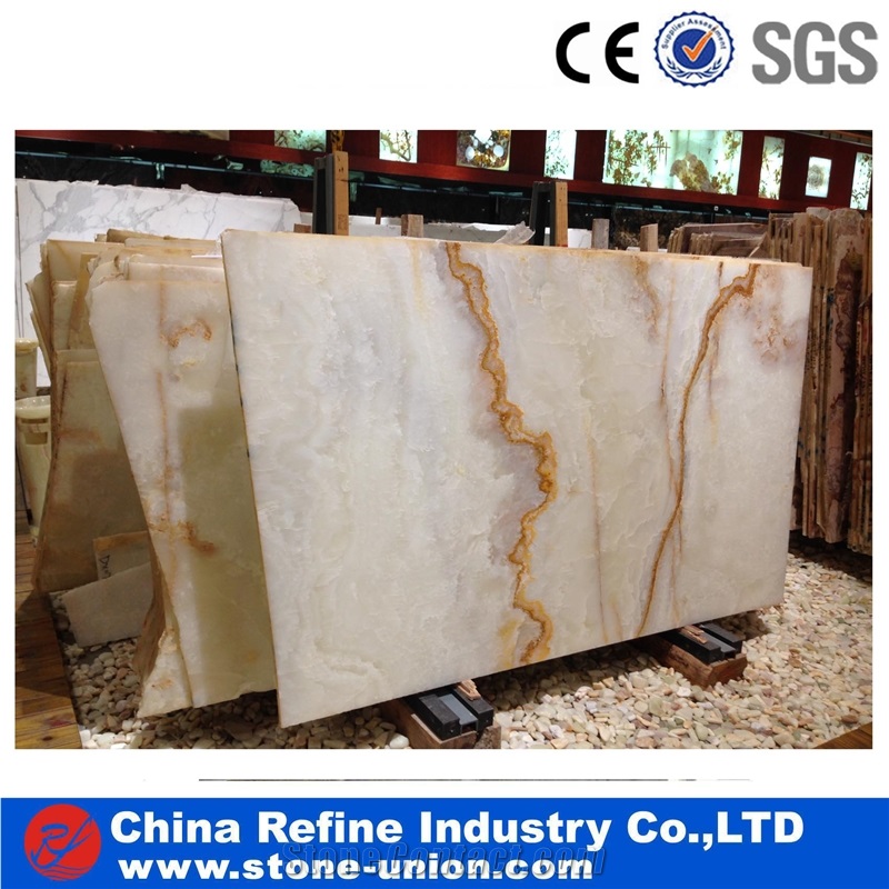 Snow White Onyx Wall Covering Tiles Iran, Polished Onyx Floor Tiles, Covering Tiles