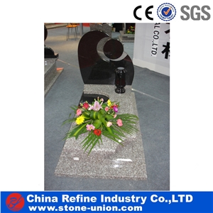 Sunset Red Marble Monument , Marble Gravestone Manufacturer , Customized Angel Tombstone Factory