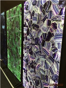 Lilac Amethyst Semi Precious Translucent Wall Cladding Tiles,Amethyst Gemstone Backlit Flooring Tiles,Amethyst Semi Precious Paving Tiles,Ceiling Tiles,Green Quartz Translucent Tiles