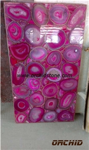 Pink Agate Semiprecious Stone Tiles,Pink Agate Genstone Slabs & Tiles,Pink Agate Stone Slabs