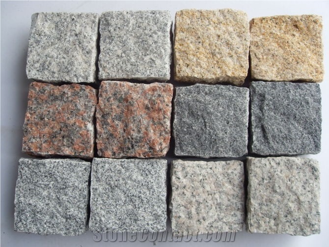 Cheap Natural Granite Cube Stone for Road or Driveway