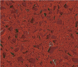 Crystal Red Quartz Big Slabs and Tiles