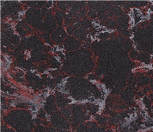 Modern Red Quartz Stone Slab & Tile