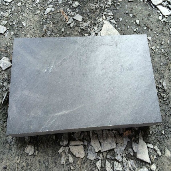 Natural Black Slate Floor Tile, China Black Slate