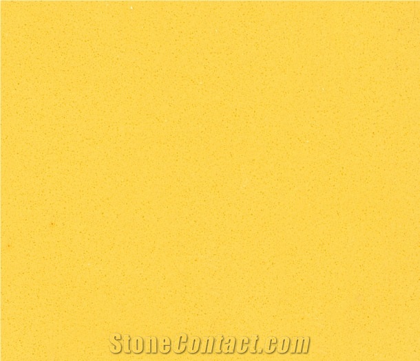 Pure Yellow Quartz Slabs & Tiles, Solid Surface Engineered Stone